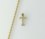 Sterling silver plated dainty rope braided chain letter "T" necklace on chain.