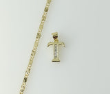 Silver plated 2mm star chain necklace with a dainty letter "T" pendant.

Dainty 2mm star plated chain necklace featuring