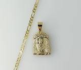 Plated Jesus 3mm Figaro Chain Necklace
