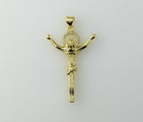 Small Cross Jesus Crucifix Pendant Optional 14K 3mm Flat Mariner Anchor Chain Necklace
