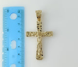 Plated Cross 4mm Rope/Braided Chain Necklace