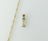 Plated Dainty Letter "I" 14K Twist Chain Necklace