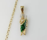 Plated Dainty Multicolor Saint Jude 3mm Star Chain Necklace