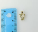 Plated Dainty Letter "V" 3mm Flat Mariner Anchor Chain Necklace