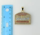 Plated Tri-Color Blinged The Last Supper 4mm Star Chain Necklace