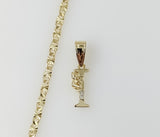 Plated Dainty Letter "I" 3mm Star Chain Necklace