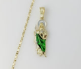 Plated Small Multicolor Saint Jude 2.5mm Star Chain Necklace