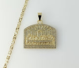 Plated Blinged The Last Supper 4mm Star Chain Necklace