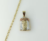 Plated Tri-Color Jesus 3mm Star Chain Necklace
