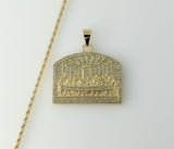 Plated Blinged The Last Supper 2mm Rope/Braided Chain Necklace