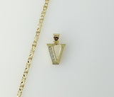 Plated Dainty Letter "V" 2.5mm Star Chain Necklace