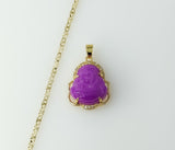 Gold-plated Buddha pendant on a delicate 2.5mm star chain necklace.