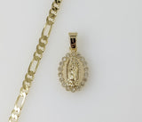 Plated Dainty Saint Jude 3mm Figaro Chain Necklace