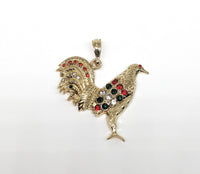 Plated Rooster Pendant