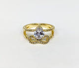 Plated Stone Infinity Ring
