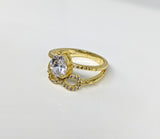 Plated Stone Infinity Ring