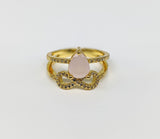 Plated Stone Infinity Ring