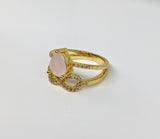 Plated Stone Infinity Ring