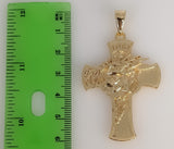 Plated Cross 4mm Figaro Chain Necklace