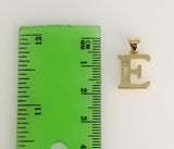 Plated Letter Initial "E" Pendant