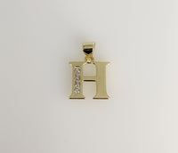 Plated Letter Initial "H" Pendant