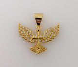 Plated Blinged Holy Spirit Dove Pendant