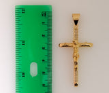 Plated Cross 3mm Figaro Chain Necklace