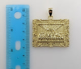 Plated The Last Supper Portrait Pendant 3mm Rope/Braided Chain Necklace