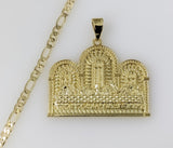 Plated The Last Supper 4mm Figaro Chain Necklace