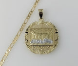 Plated The Last Supper 3mm Figaro Chain Necklace