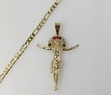 Plated Cross 4mm Figaro Chain Necklace