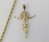 Plated Cross 4mm Rope/Braided Chain Necklace