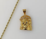 Plated Jesus 3mm Rope/Braided Chain Necklace