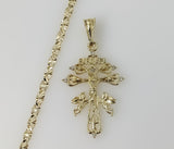 Plated Holy Cross of Caravaca 4mm Star Chain Necklace