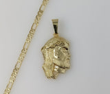 Plated Jesus 4mm 14K Diamond Cut Figaro Chain Necklace