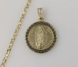 Plated Multicolor Virgin Mary 4mm Star Chain Necklace
