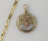 Plated Tri-Color Mexican Centenario 5mm Figaro Chain Necklace