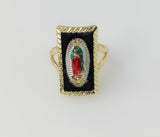 Plated Multicolor Virgin Mary Adjustable Ring
