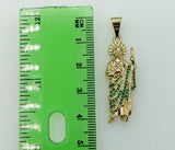 Plated Saint Jude 14K 3mm Cuban Chain Necklace