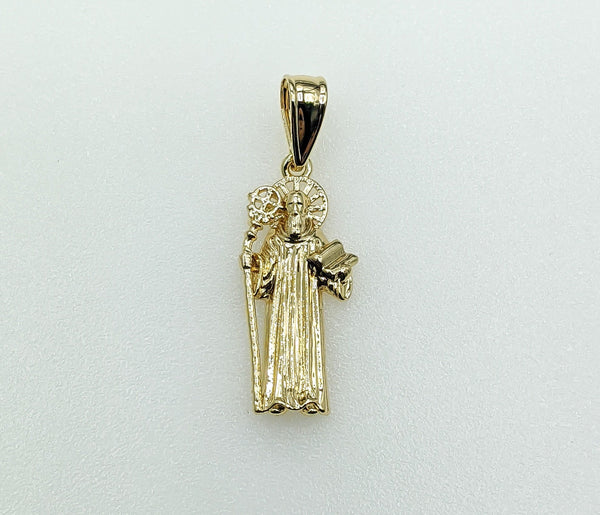 Plated Dainty Saint Benedict Pendant