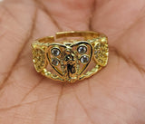Plated Adjustable Virgin Mary Ring