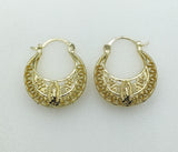 Plated Virgin Mary Basket Earring