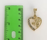 Plated Heart Angel Pendant