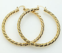 Plated 50mm Hoop Earring