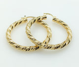 Plated 32mm Hoop Earring