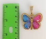 Plated Butterfly 4mm Rope/Braided Chain Necklace