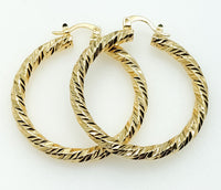 Plated 32mm Hoop Earring