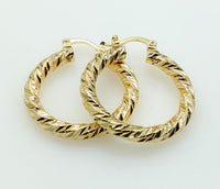 Plated 22mm Hoop Earring