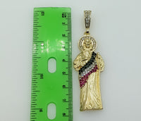 Plated Large Saint Jude Thaddaeus Pendant