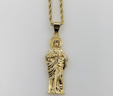 Plated Saint Jude 3mm Rope/Braided Chain Necklace